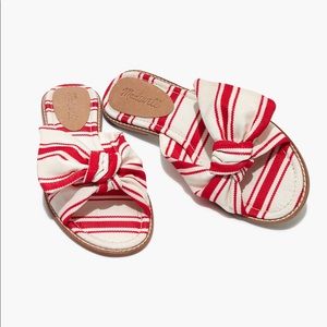 Madewell Naida Halfbow Sandals in Marcia Stripe
